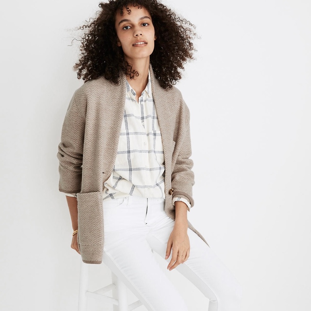 Madewell Herringbone Sweater Coat